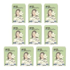 [SALLY'S LAW] Sanitary Pads Signiture Slim Fit Large 5PCS - 100% PLA Cover, Stylish line with adhesion, Eucalyptus Scent, Breathable Film, Double Leak-Proof Protection - Made in Korea